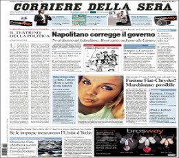 Read today's Corriere della Sera Epaper epaper