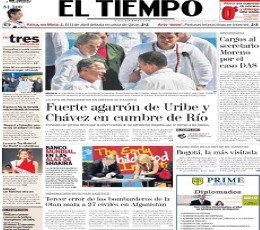 Read today's El Tiempo Epaper epaper