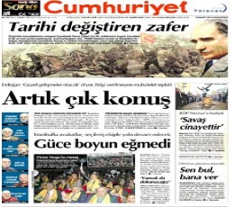 Read today's Cumhuriyet Epaper epaper