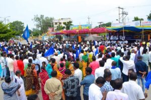 Protesters during Raichur city bandh demanding internal reservation in government jobs