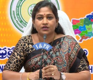 AP Home Minister Vangalapudi Anitha delivering Women’s Day message in Amaravati